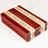Bloodwood and Maple Compact Travel Cribbage Board folded closed