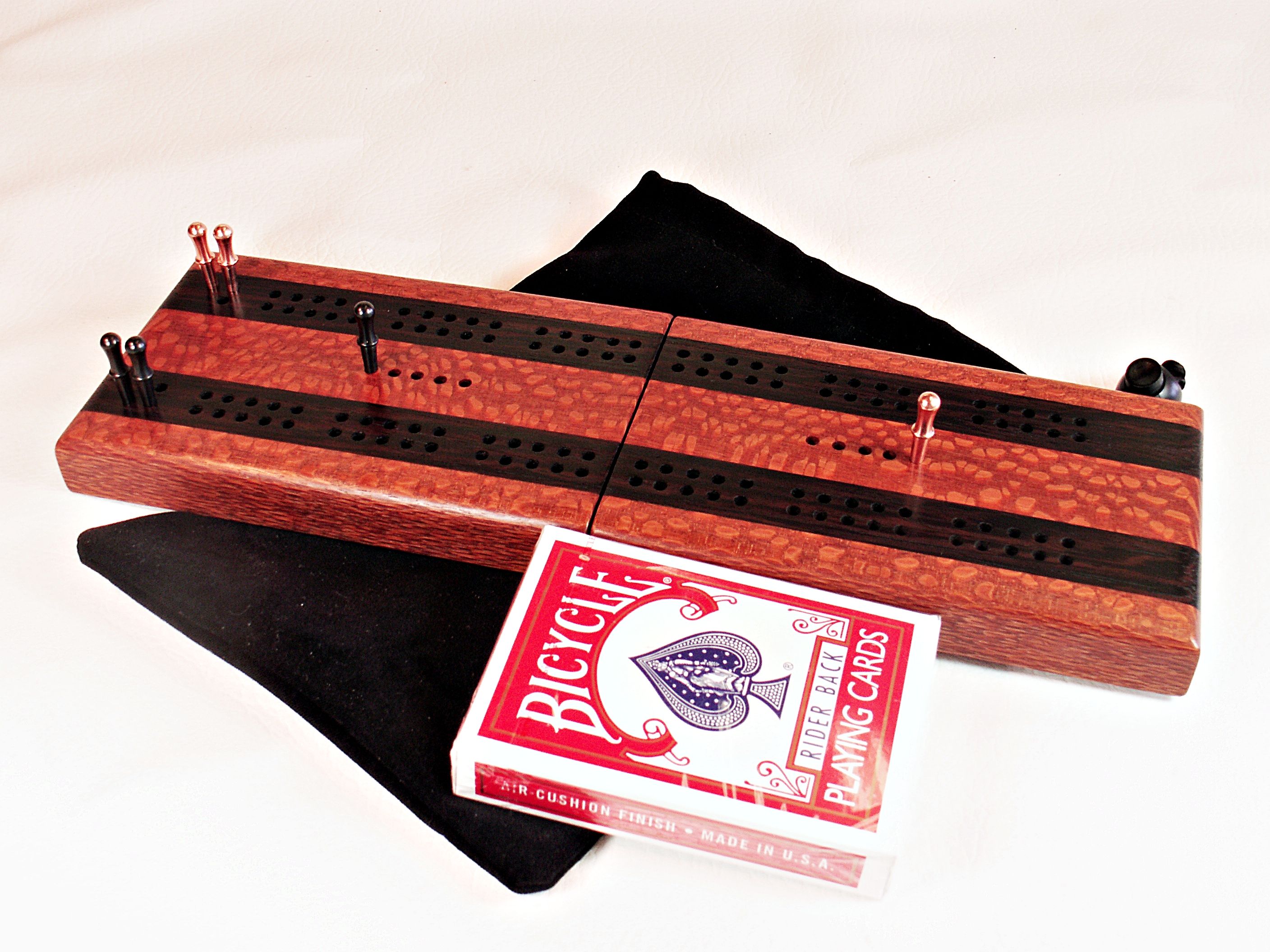 Compact Travel Cribbage 2 Track – Leopardwood & Wenge | Bark Up A Tree ...