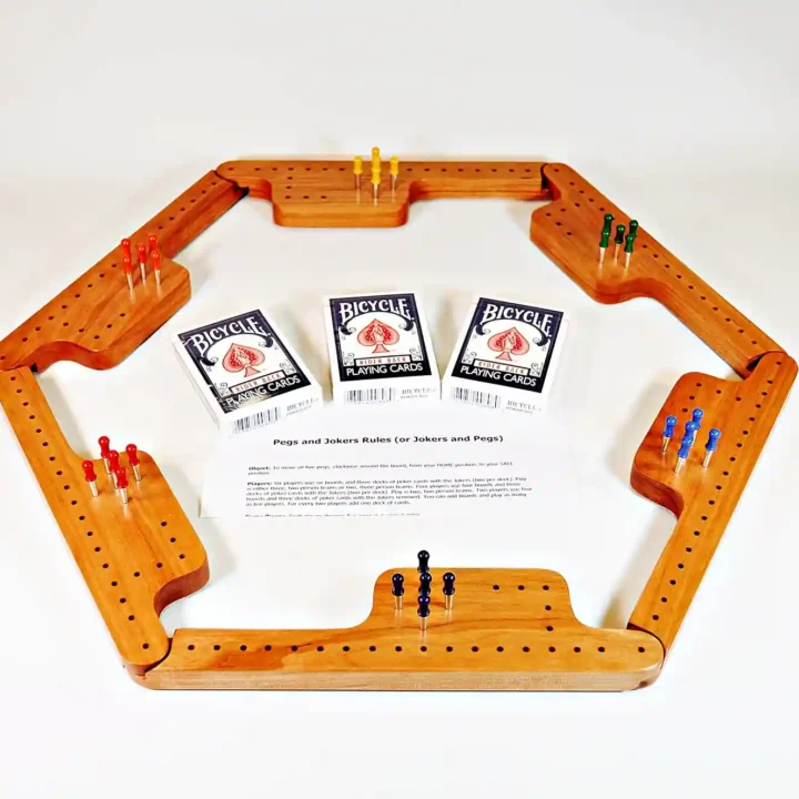 Pegs & Jokers Game Set - Black Cherry