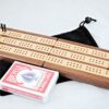 Compact Travel Cribbage 3 Player - Black Walnut & Maple - Play