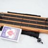 Compact Travel Cribbage 3 Player - Zebrawood & Wenge - Play