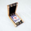 Compact Travel Cribbage 3 Player - Zebrawood & Wenge - Open