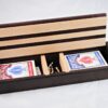 Dual Deck Cribbage Box - Roasted Curly Maple & Curly Maple - Image 2
