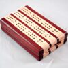 Compact Travel Cribbage 3 Player - Bloodwood & Maple - Closed