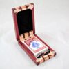 Compact Travel Cribbage 3 Player - Bloodwood & Maple - Open