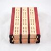 Compact Travel Cribbage 3 Player - Bloodwood & Maple - Hinges