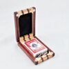 Compact Travel Cribbage 3 Player - Bubinga & Maple - Open