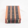 Compact Travel Cribbage 3 Player - Jatoba & Wenge - Hinges