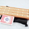 Compact Travel Cribbage 3 Player - Lacewood & Maple - Play