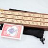 Compact Travel Cribbage 3 Player - Peruvian Walnut & Maple - Play