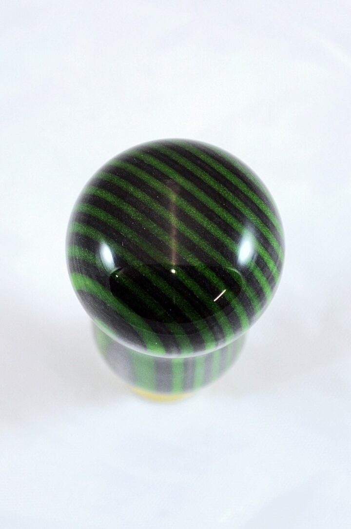 Bottle Stopper - SpectraPly Green Hornet with Brass Top