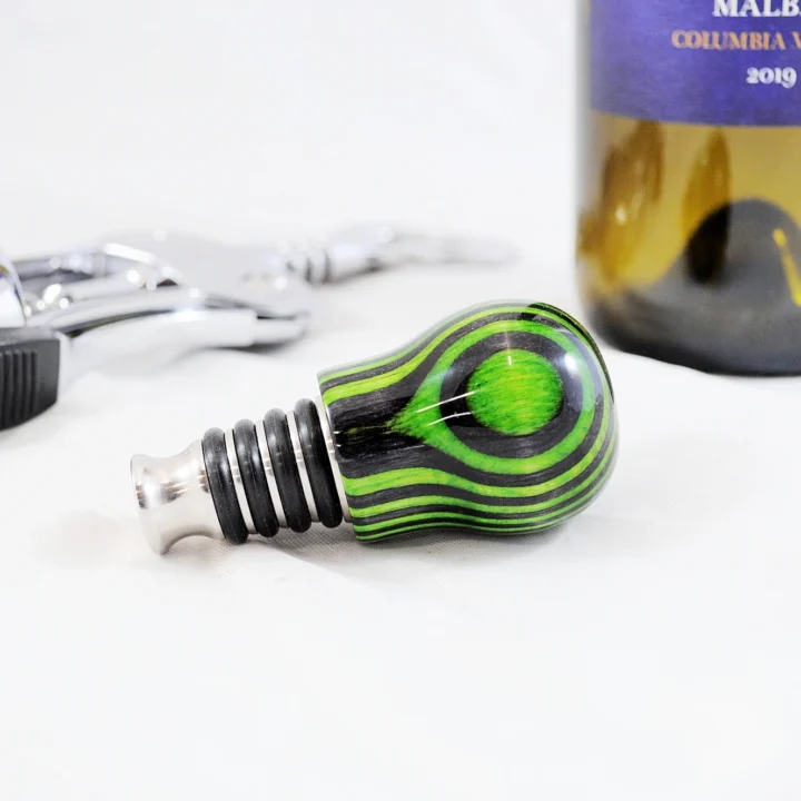 Bottle Stopper - SpectraPly Green Hornet - Laying Setting