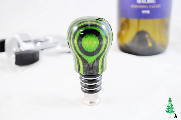 Bottle Stopper - SpectraPly Green Hornet - Standing Setting