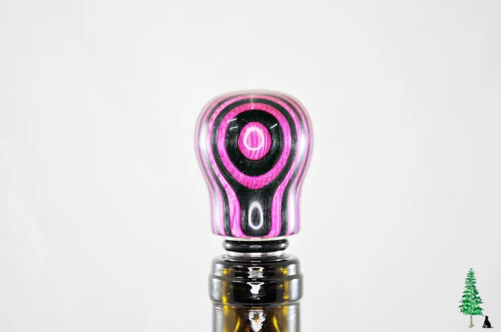 Bottle Stopper - SpectraPly Pink Lady - Bottle Face