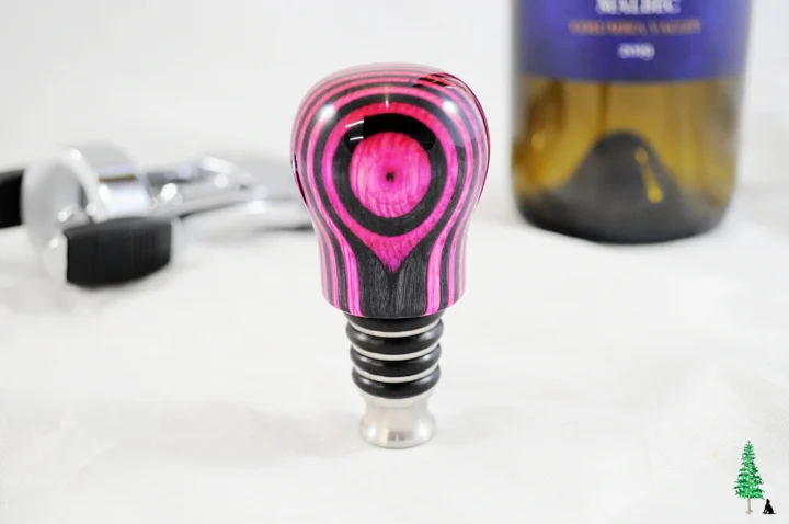 Bottle Stopper - SpectraPly Pink Lady - Standing Setting