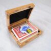 Playing Card Case #53 - Zebrawood & Curly Maple Open