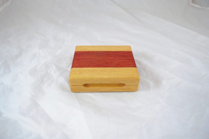 Playing Card Case #56 - Yellowheart & Bloodwood Closed