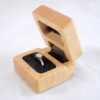Ring Box - Birdseye Maple & Roasted Curly Maple - Side Open