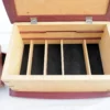 Trillium Jewelry Box | Curly Soft Maple & Purpleheart Bottom Dividers