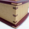 Trillium Jewelry Box | Curly Soft Maple & Purpleheart Miter Keys