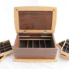 Trillium Jewelry Box | Claro Walnut & Birdseye Maple Bottom Dividers