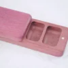 Compartment View - Wood Pill Box - Purpleheart