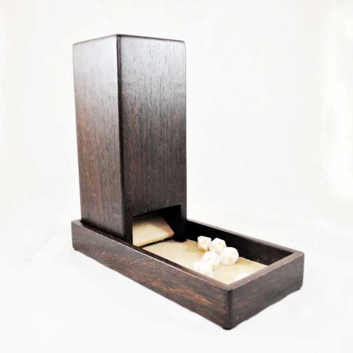 Moon Dog Dice Tower - Wenge - Front