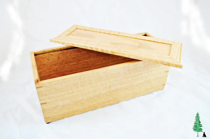 Slide Top Box - Red Oak - Top Off