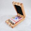 Travel Cribbage Board 3 Player - Black Cherry & Maple - Open