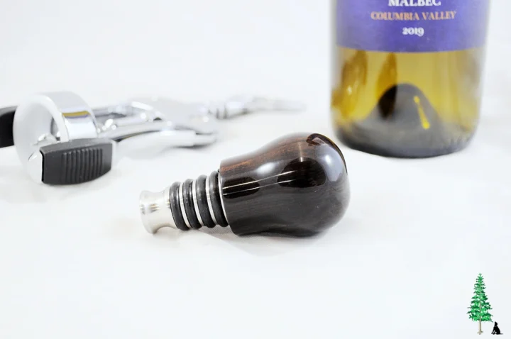 Bottle Stopper - African Blackwood - Laying Setting