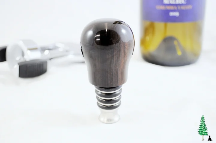 Bottle Stopper - African Blackwood - Standing Setting