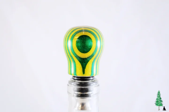 Bottle Stopper - SpectraPly Dandelion - Bottle Face