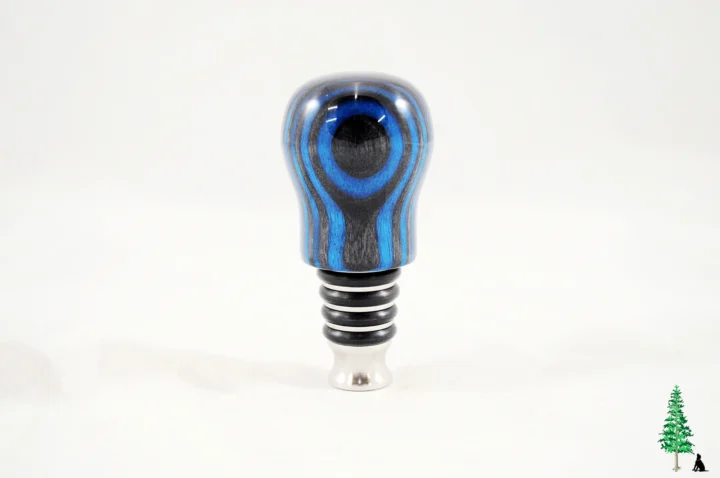 Bottle Stopper - SpectraPly Dark Aqua - Standing Face