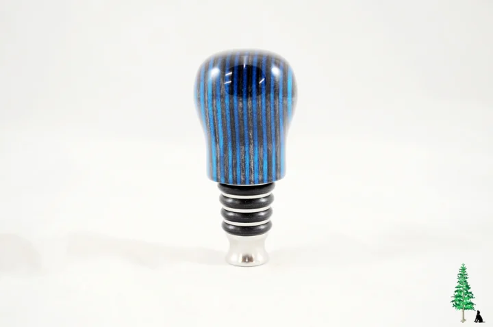 Bottle Stopper - SpectraPly Dark Aqua - Standing Side