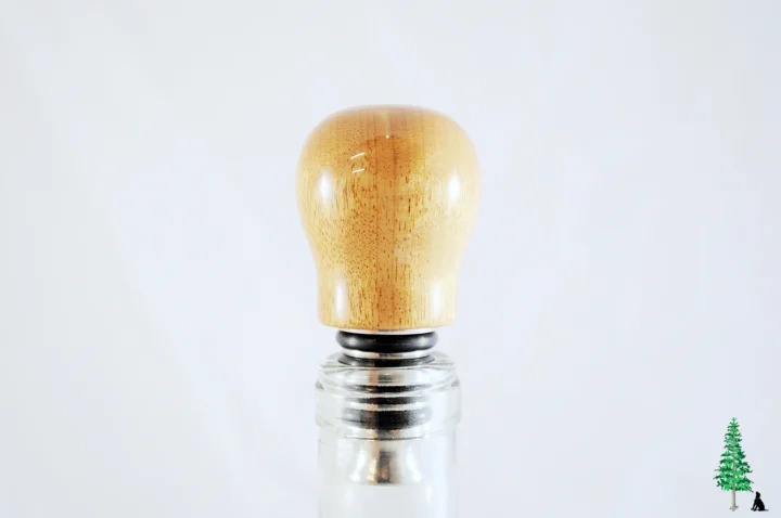 Bottle Stopper - Myrtlewood - Standing Side