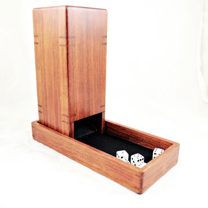 Dice Tower - Bubinga Dice