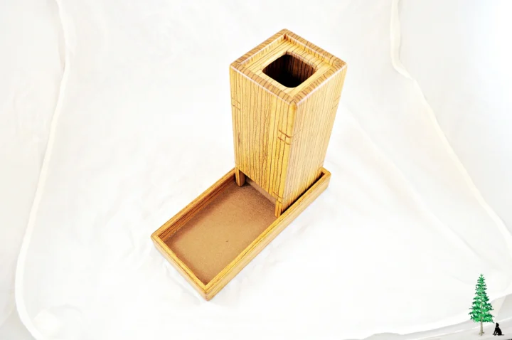 Dice Tower - Zebrawood Top