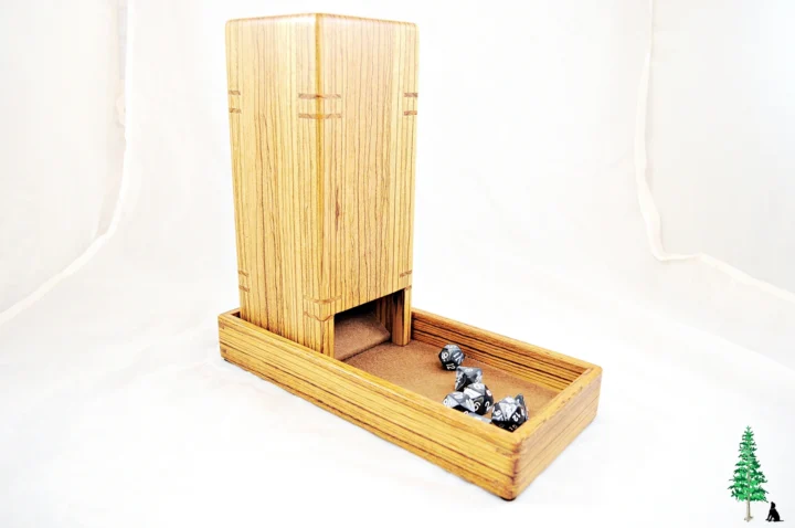 Dice Tower - Zebrawood Dice