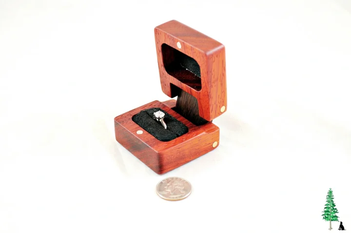 ERB-164 Padauk & Peruvian Walnut - Open Right Side