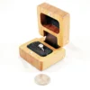 Ring Box - Khaya & Peruvian Walnut #176 - Open Right View View