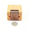 Ring Box - Khaya & Peruvian Walnut #176 - Hinge View