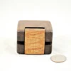 Ring Box - Peruvian Walnut & Lacewood #181 - Hinge View