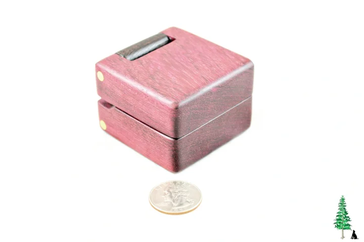 Ring Box - Purpleheart & Wenge #182 - Main View