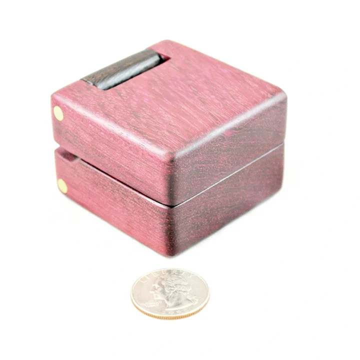 Ring Box - Purpleheart & Wenge #182 - Main View
