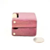 Ring Box - Purpleheart & Curly Maple #185 - Left Side View