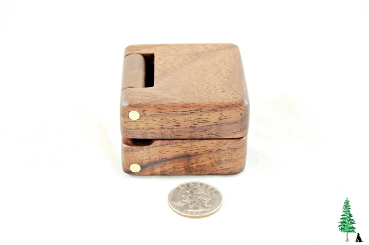 Ring Box - Black Walnut & Black Walnut #187 - Left Side View