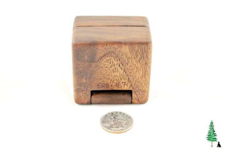 Ring Box - Black Walnut & Black Walnut #187 - Bottom View