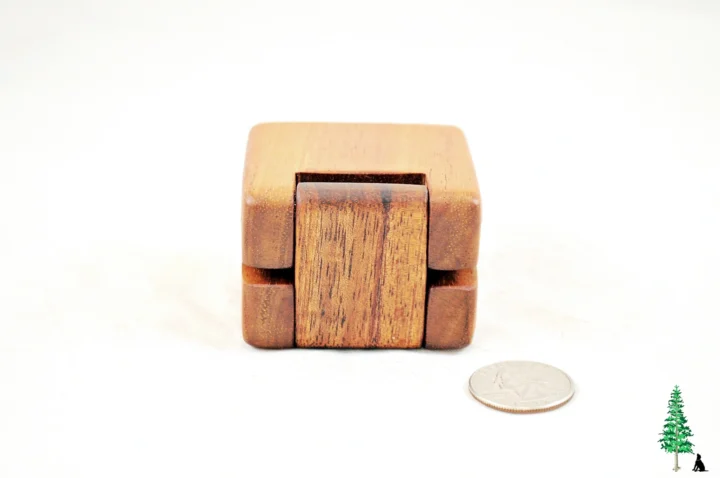 Ring Box - Koa & Koa #195 - Hinge View