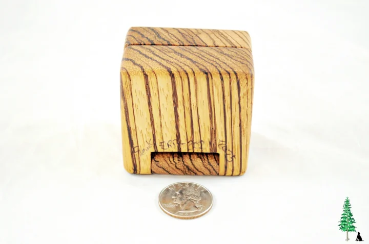 Ring Box - Zebrawood & Zebrawood #202 - Bottom View