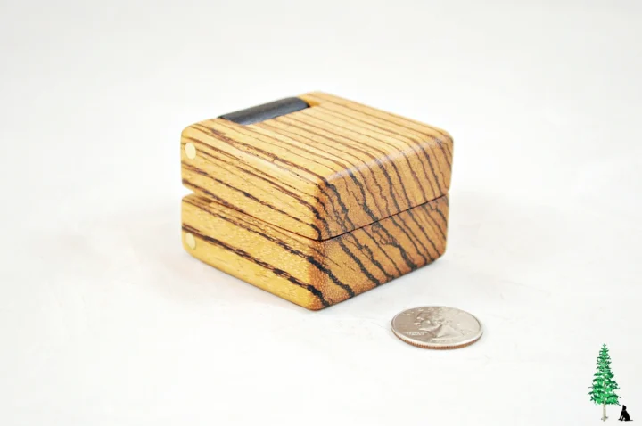 Ring Box - Zebrawood & Wenge #206 - Main View